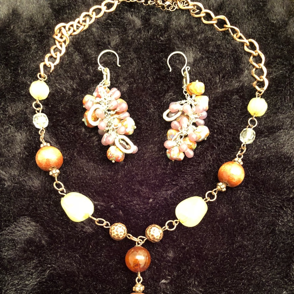 Necklace with matching earrings